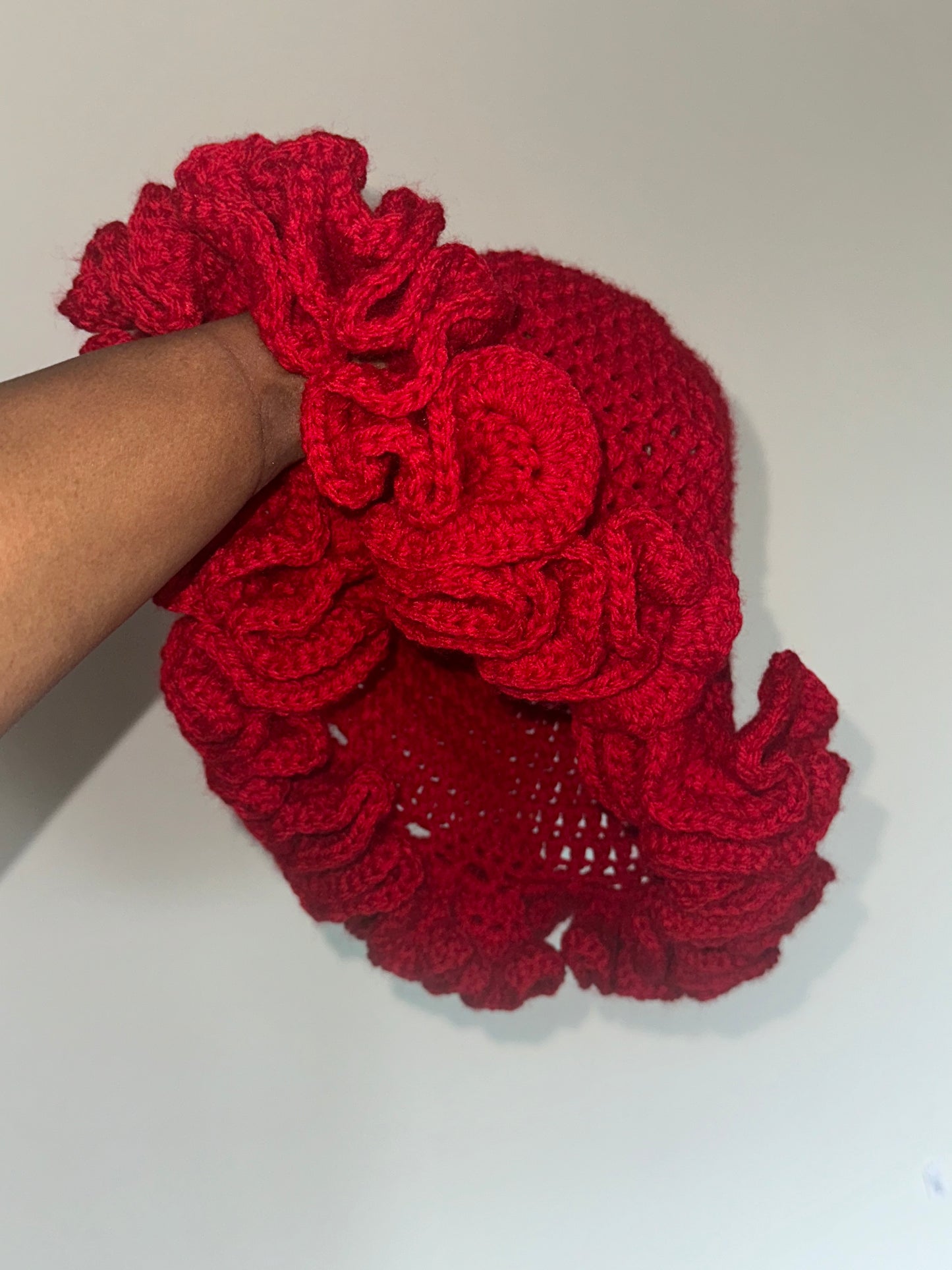Crochet Ruffle Hat